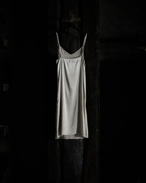 Short Silk Slip Dress - Silver