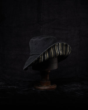 Reversible Corduroy Striped Linen Hat