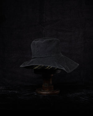 Reversible Corduroy Striped Linen Hat