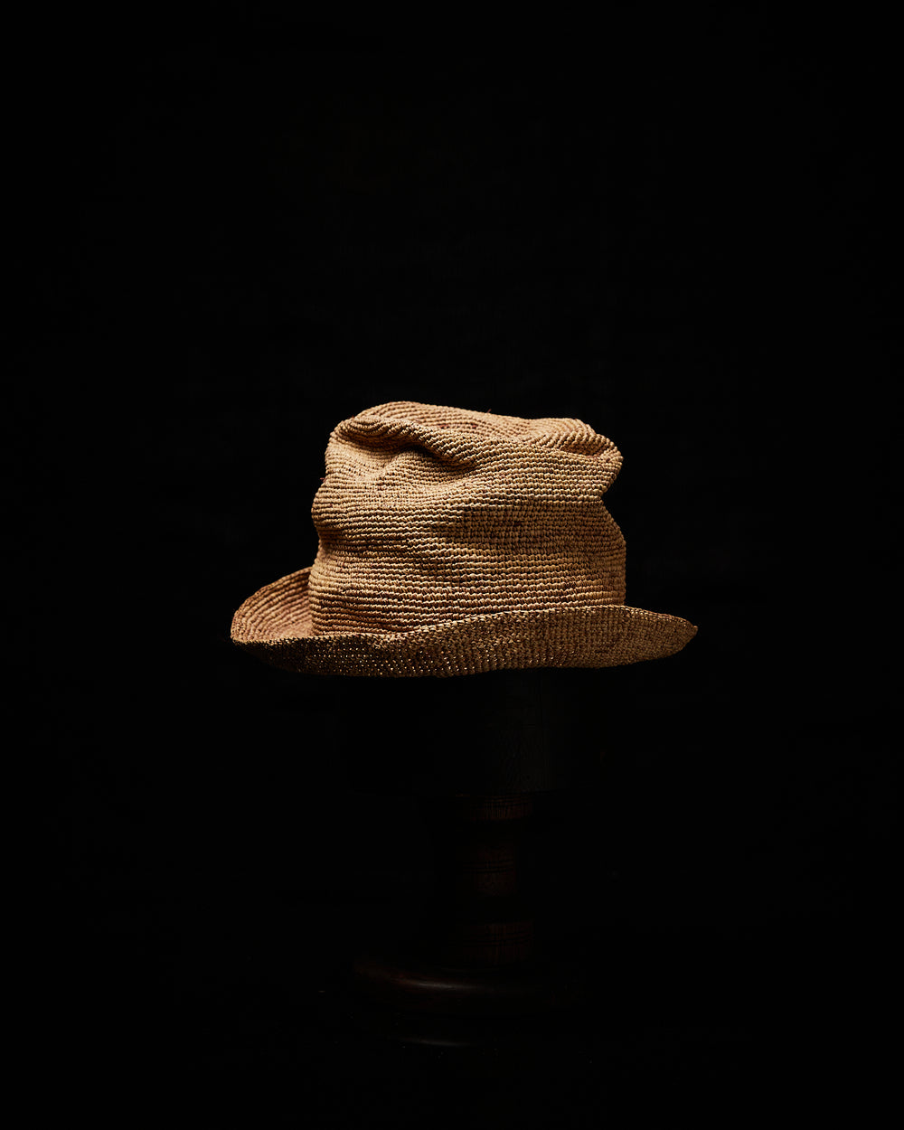 Crumpled Straw Hat Tan