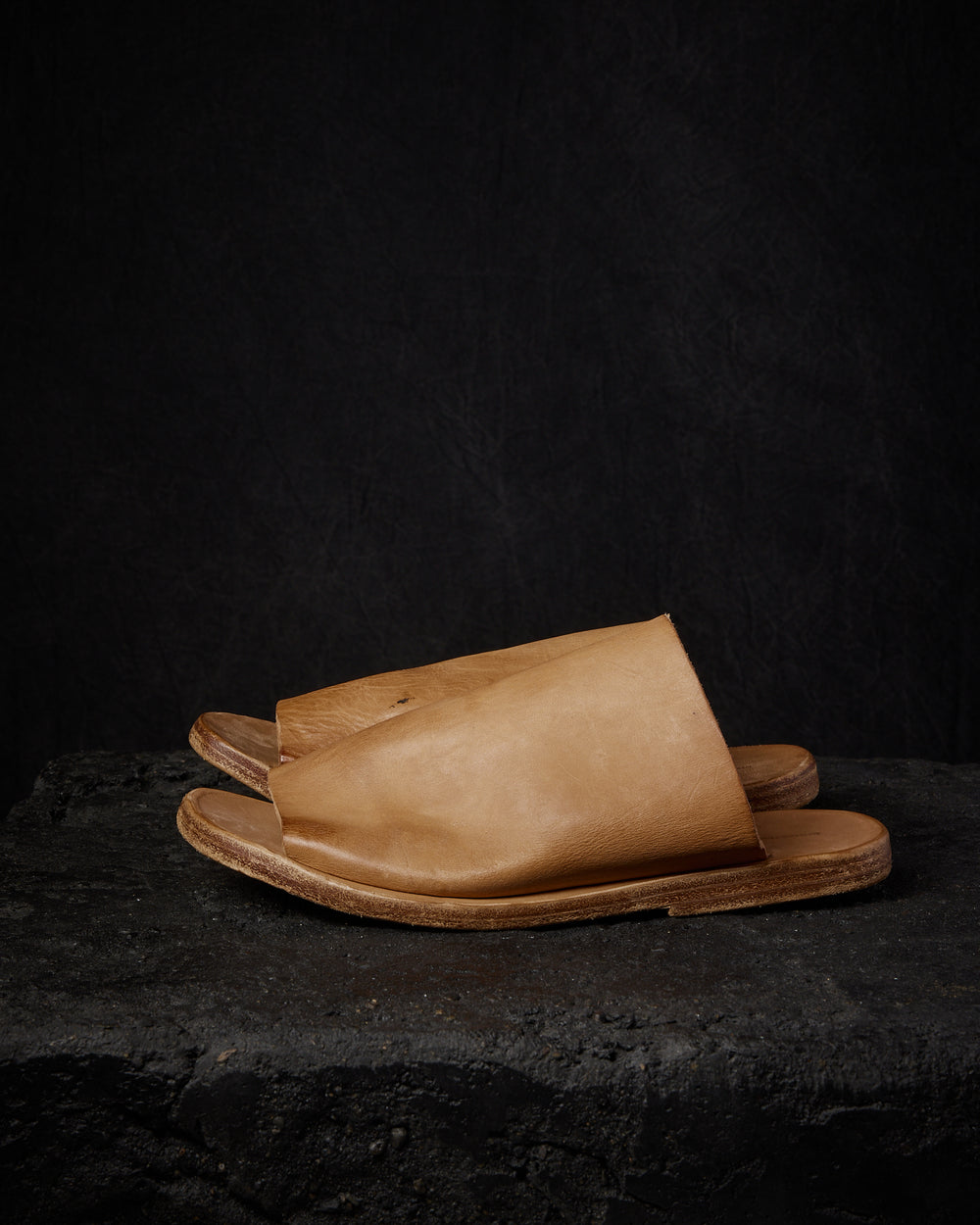 Womens Mule Flat Natural