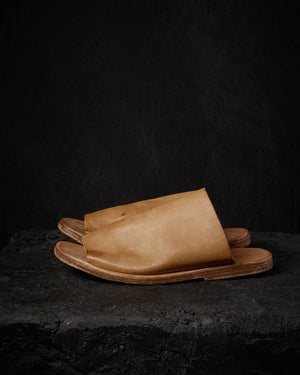 Womens Mule Flat Natural