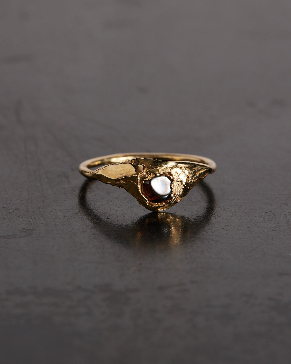 Hades Heart Ring - Garnet