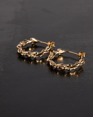 River of Tears Hoop Earrings Gold