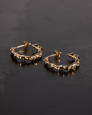 River of Tears Hoop Earrings Gold