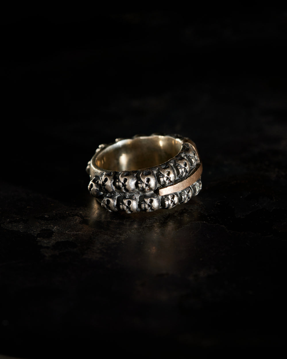 Narrow Multiple Skull Ring