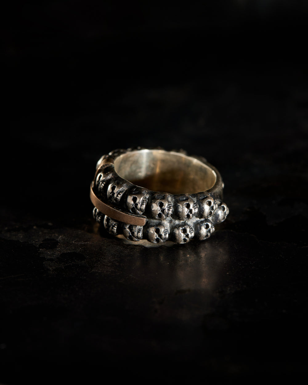 Narrow Multiple Skull Ring