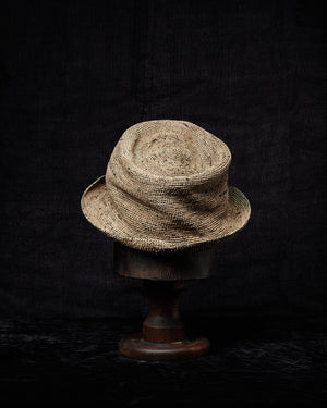 SHPVMH005 Crocheted Toquilla Straw Hat PV Grey