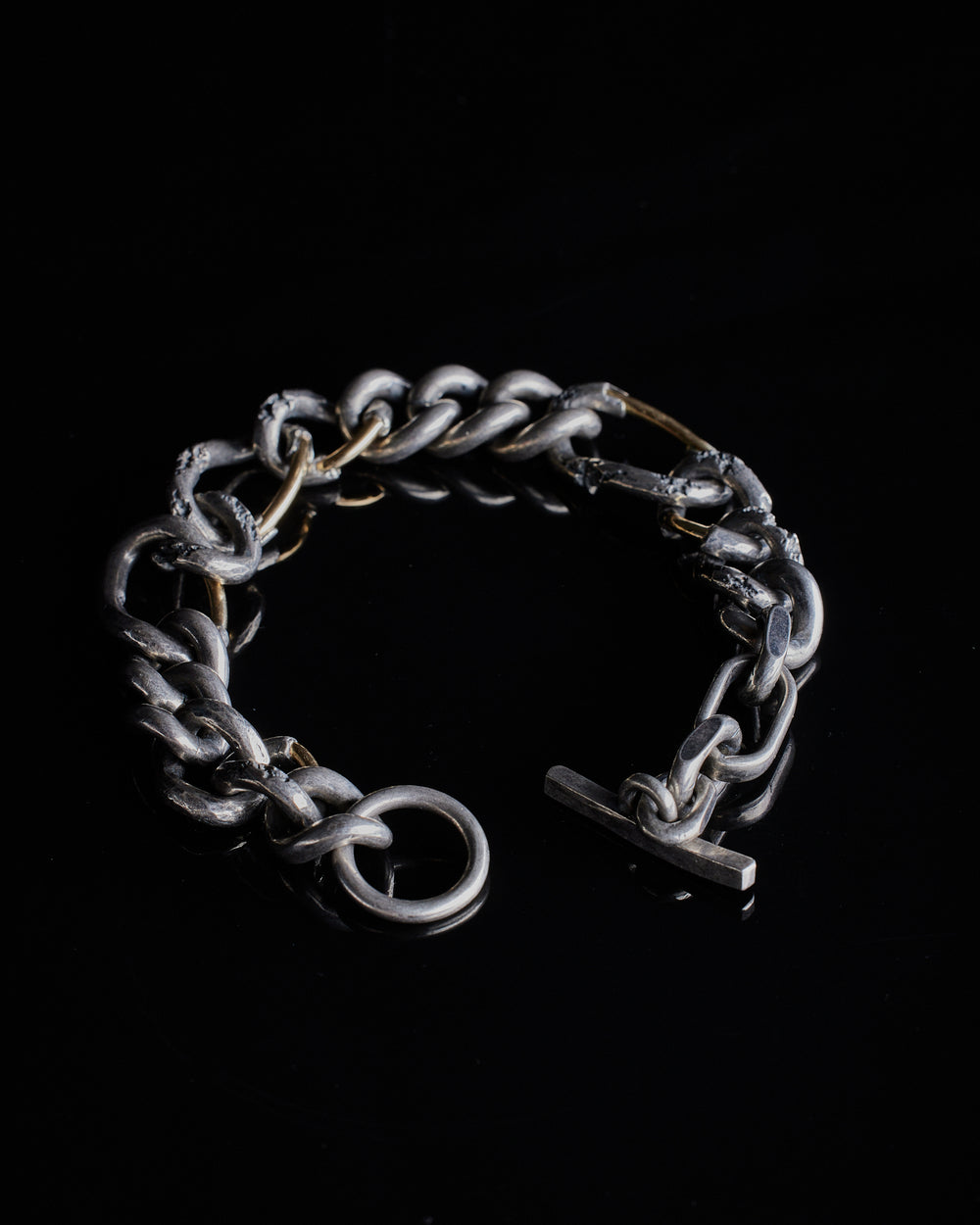 Gold Constructed Chain Bracelet