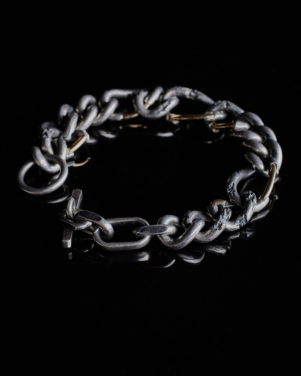 Gold Constructed Chain Bracelet