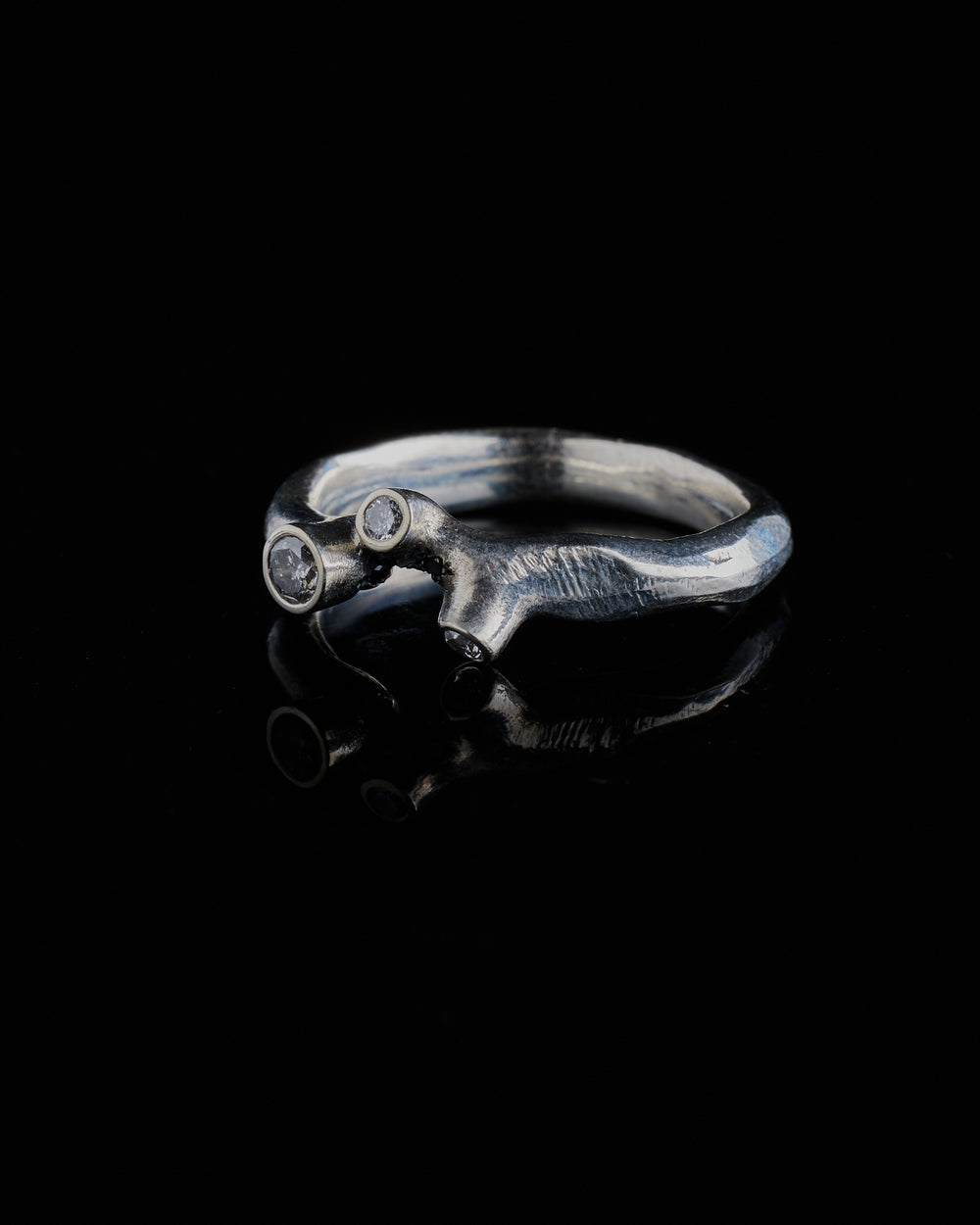 Grey Torn Ring