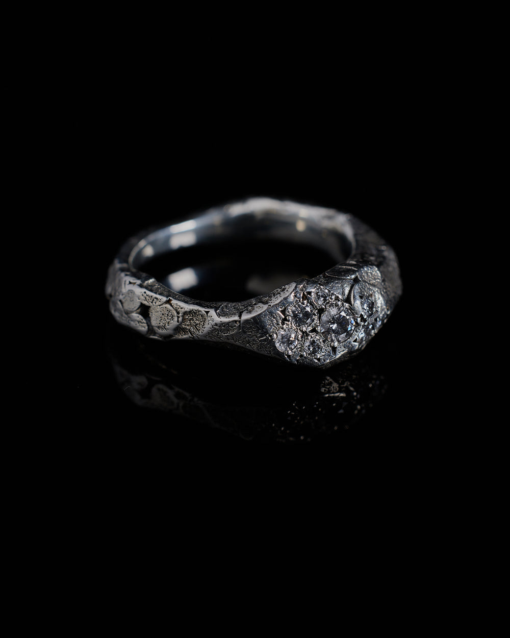 Silver Stones Rock Ring