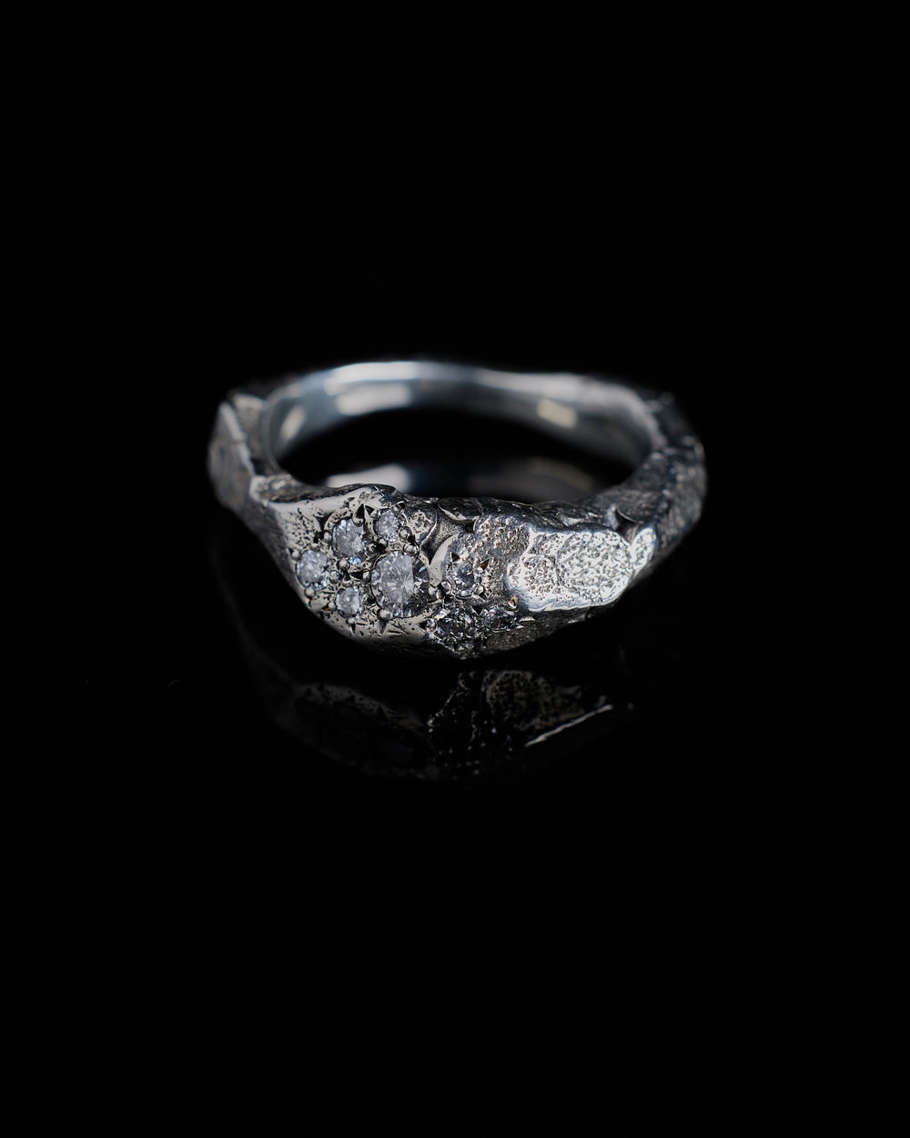 Silver Stones Rock Ring