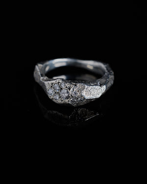 Silver Stones Rock Ring