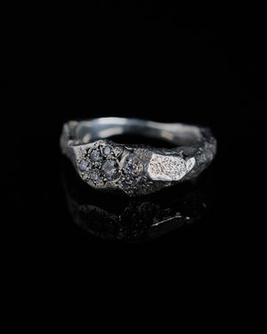 Silver Stones Rock Ring