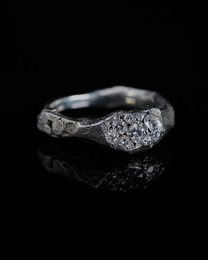 Silver Stones Rock Ring