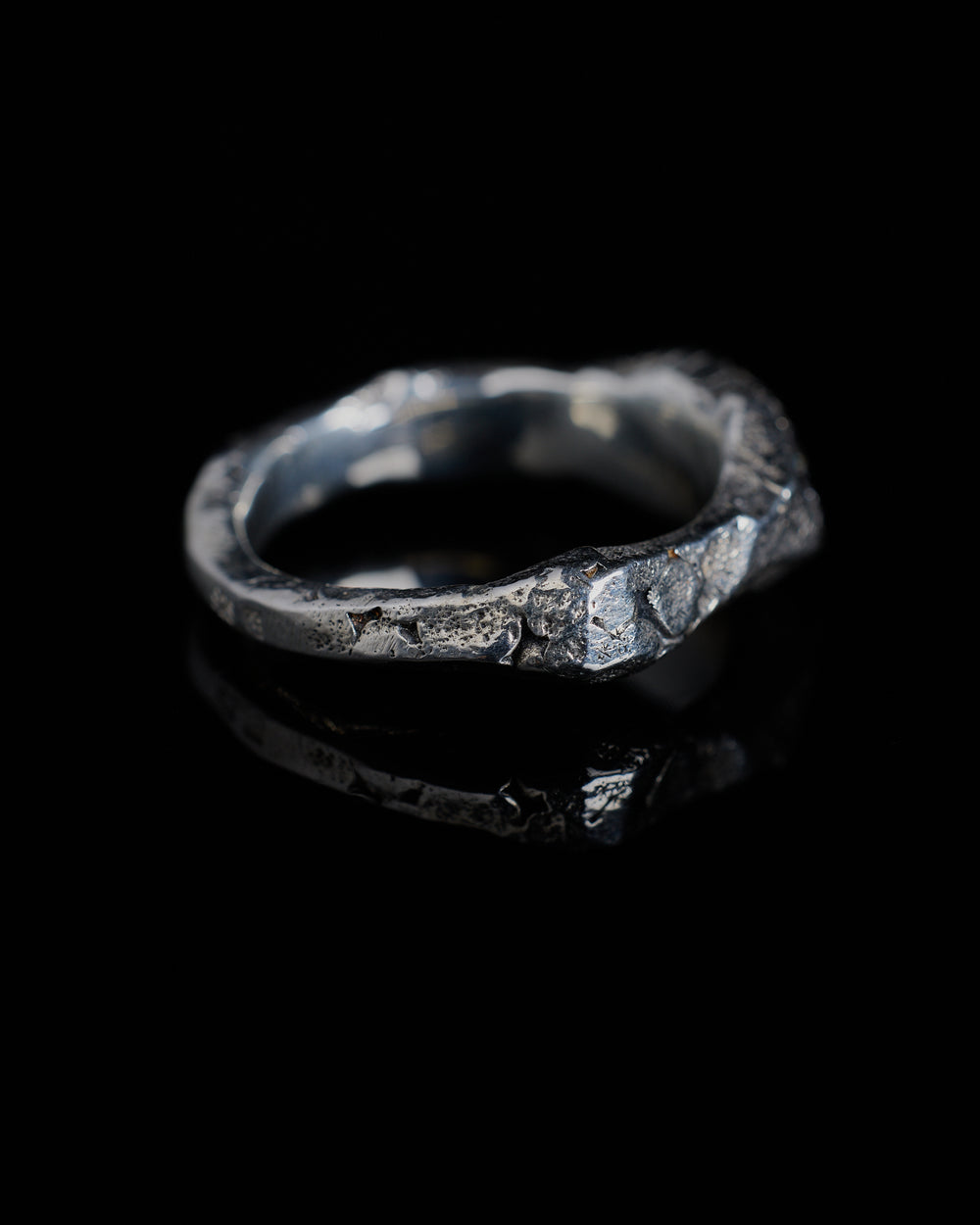 Silver Stones Rock Ring