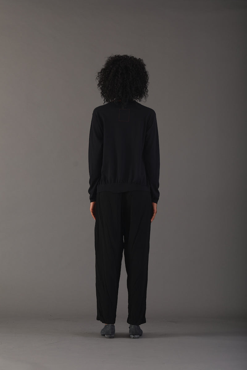Long SLV Knit Top Cotton