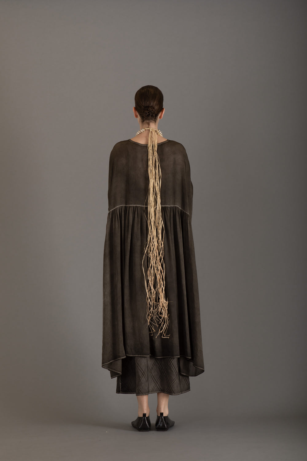 Agnus Dress CH Silk Grey/ Brown